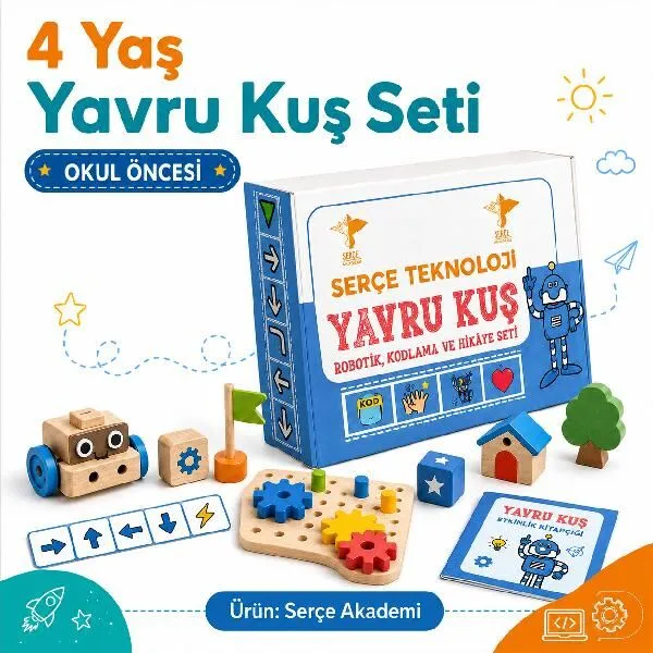 Serçe Akademi 4 Yaş Yavru Kuş Seti
